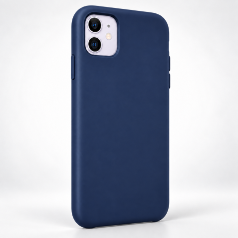 Iphone 11 Uyumlu Altı Kapalı Lansman Silikon Kılıf Kapak Lacivert
