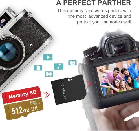 512GB Microsd Kart Hafıza Kartı Telefon IP Kamera Pc Uyumlu