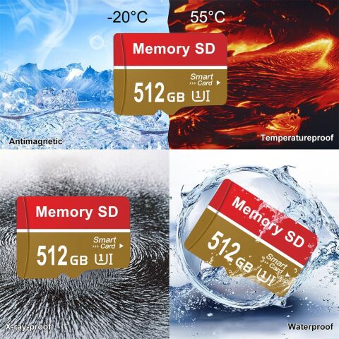 512GB Microsd Kart Hafıza Kartı Telefon IP Kamera Pc Uyumlu