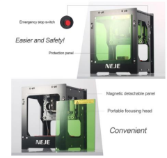 NEJE DK-8-KZ CNC Lazer Oyma Gravür Makinası 1500mw Ahşap Deri Lazer Kesim