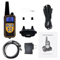 Köpek Eğitim Şarj Edilebilir Su Geçirmez Boyun Tasması 875m