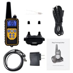 Köpek Eğitim Şarj Edilebilir Su Geçirmez Boyun Tasması 875m