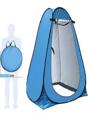 Çantalı Giyinme Çadırı Kamp Portatif Duş Giyinme Wc Fotoğrafcı Prova Çadırı 190cm Çantalı Çadır Mavi