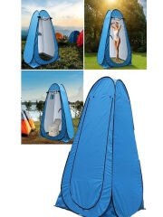 Çantalı Giyinme Çadırı Kamp Portatif Duş Giyinme Wc Fotoğrafcı Prova Çadırı 190cm Çantalı Çadır Mavi