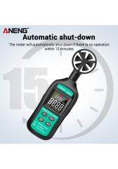 Gn301 Dijital Anemometre Termometre Aneng Sıcaklık Arkadan Aydınlatmalı El Rüzgar Hızı Ölçer Anemometer