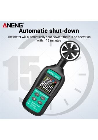 Gn301 Dijital Anemometre Termometre Aneng Sıcaklık Arkadan Aydınlatmalı El Rüzgar Hızı Ölçer Anemometer