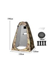 Kamp Çadırı Plaj Duş Wc Sahil Giyinme Çadırı 120x120×190 Portatif Çadır Giyinme Çadırı Asker Yeşil