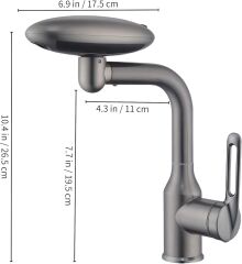 Fonksiyonel Banyo Lavabo Bataryası - Saç Yıkama-Abdest-Hijyen Tasarımı Lavabo Musluğu ABS Plastik
