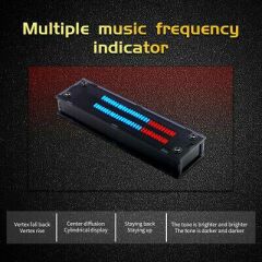 VHM-902 Çift 30 Seviye LED Müzik Spektrum Seviyesi Stereo Amfi
