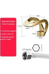 Lüks Gold Altın Şelale Lavabo Bataryası