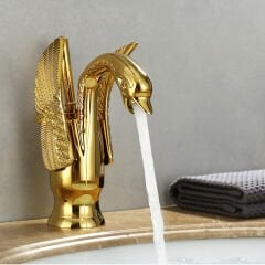 Bakır Banyo Lavabo Bataryası Kuğu Batarya
