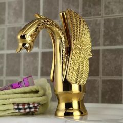 Bakır Banyo Lavabo Bataryası Kuğu Batarya