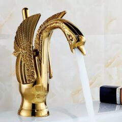 Bakır Banyo Lavabo Bataryası Kuğu Batarya
