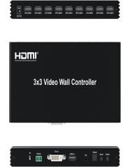 3X3 HDMI VIDEO WALL CONTROLLER DUVAR PANEL VIDEO 9 EKRAN GENİŞLETİCİ KONTROL CİHAZI