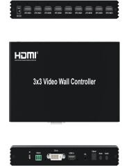 3X3 HDMI VIDEO WALL CONTROLLER DUVAR PANEL VIDEO 9 EKRAN GENİŞLETİCİ KONTROL CİHAZI