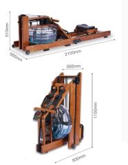 Kondisyon Küreği Su Hazneli Katlanır Spor Egzersiz Ahşap Natürel Kondisyon Kürek Water Rower