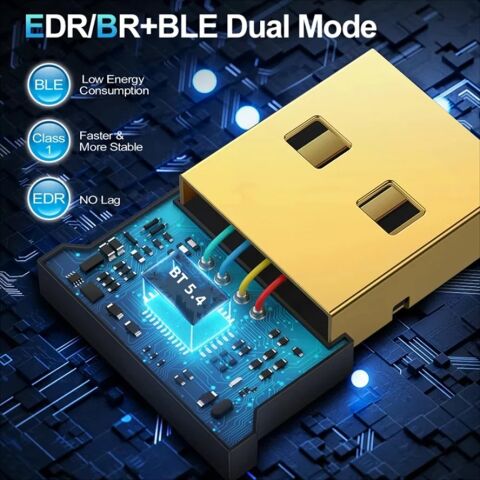 USB Bluetooth Dongle Pc Laptop Kablosuz Bluetooth 5.4 Adaptör V5.4 Bluetooth Aparatı