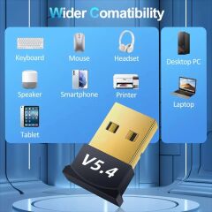 USB Bluetooth Dongle Pc Laptop Kablosuz Bluetooth 5.4 Adaptör V5.4 Bluetooth Aparatı
