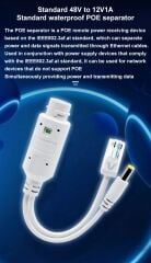 POE To 12V 2A Aktif Poe Güç Kaynağı Dağıtıcı Wifi Kamera Adaptörsüz Data ve Güç Splitter Modülü