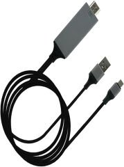 HDMI Apple Android Type-C Giriş Uyumlu 4K 60Hz HDTV Görüntü Aktarım Kablosu Projektör Dönüştürücü
