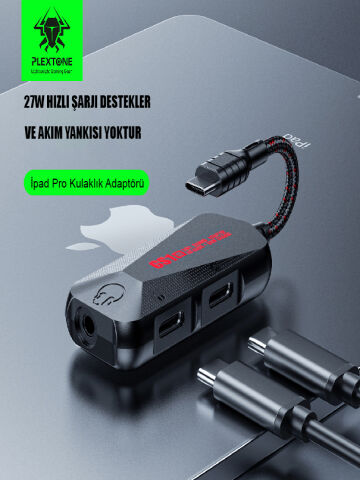 GS1 3 İn 1 Usb-c Type-c Oyun Ses 60W Hızlı Şarj Adaptörü Oyun ve Ses 60w Hızlı Şarj Adaptörü