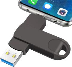 Usb + Type-C Çıkışlı Flash Bellek 64gb Iphone Samsung IOS Android Windows Pc Flash Bellek