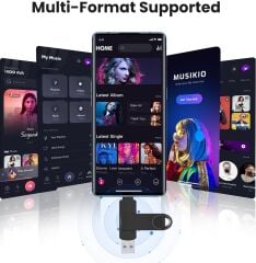 Usb + Type-C Çıkışlı Flash Bellek 64gb Iphone Samsung IOS Android Windows Pc Flash Bellek