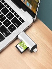 Type-C Usb Micro Sd Kart Okuyucu Çevirici Dönüştürücü Adaptör PC, Dizüstü, Tablet, Telefon Uyumlu