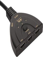 Anunnaki HDMI 4K Ultra Hd 2160P USB Güç Kablolu HDMI 3 Port Ultra HD Switch Çoklayıcı Çoğaltıcı