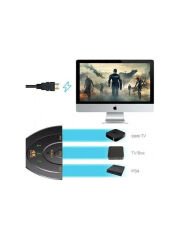 Anunnaki HDMI 4K Ultra Hd 2160P USB Güç Kablolu HDMI 3 Port Ultra HD Switch Çoklayıcı Çoğaltıcı