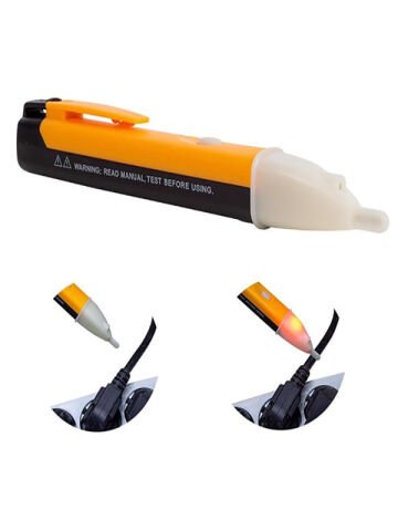 Dedektörlü Temassız Işıklı Kablo Voltaj Test Elektrik Kaçak Dijital Kontrol Kalemi Cihazı