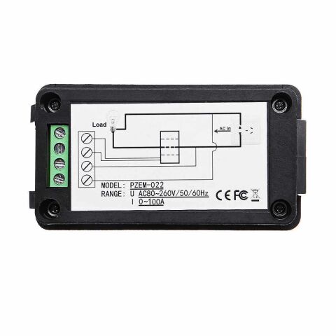 PZEM-022 CT 100A AC Dijital Ekran Açık Kapalı Güç Monitörü Metre Voltmetre Ampermeter Freakans