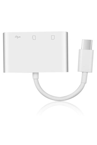 Usb Type C To SD Micro SD TF Kart Okuyucu ve USB Çevirici 3 in 1 Dönüştürücü Adaptör 5232