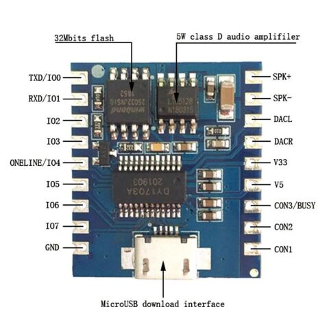 DY-SV17F Ses Çalma MP3 Modül