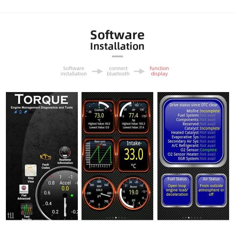 V2.1 OBDII OBD2 Mini Bluetooth Android Oto Arıza Tespit Cihazı Motor Devri Yakıt Sistemi
