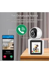 Ekranlı Görüntülü Görüşme Sağlayan Akıllı Kamera Ev-İşyeri-Ofis-Bebek-Yaşlı Hasta Kamerası 1080P