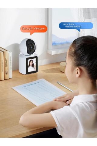 Ekranlı Görüntülü Görüşme Sağlayan Akıllı Kamera Ev-İşyeri-Ofis-Bebek-Yaşlı Hasta Kamerası 1080P