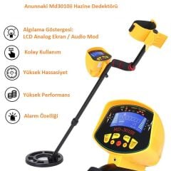 MD-3010ii Profesyonel Altın Metal Hazine Dedektörü 3Metre MD3010 II