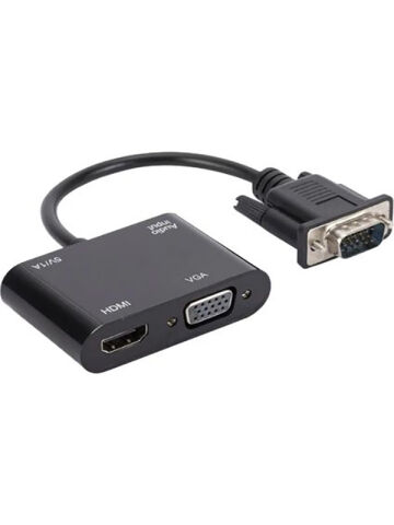 VGA HDMI Dönüştürücü Adaptörü VGA Kaynak Çıkışı Tv Dizüstü Bilgisayar Masaüstü Monitör İçin