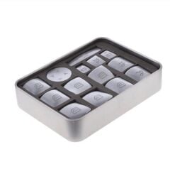 ARAÇ OTOMATİK PENCERE KONTROL TUŞ TAKIMI STİCKER MERDECES DÜĞME SETİ SİLVER GLA CLA GLK GL ML GLE