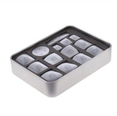 ARAÇ OTOMATİK PENCERE KONTROL TUŞ TAKIMI STİCKER MERDECES DÜĞME SETİ SİLVER GLA CLA GLK GL ML GLE