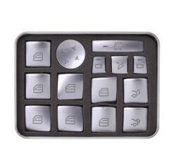 ARAÇ OTOMATİK PENCERE KONTROL TUŞ TAKIMI STİCKER MERDECES DÜĞME SETİ SİLVER GLA CLA GLK GL ML GLE