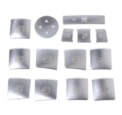 ARAÇ OTOMATİK PENCERE KONTROL TUŞ TAKIMI STİCKER MERDECES DÜĞME SETİ SİLVER GLA CLA GLK GL ML GLE