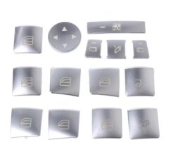 ARAÇ OTOMATİK PENCERE KONTROL TUŞ TAKIMI STİCKER MERDECES DÜĞME SETİ SİLVER GLA CLA GLK GL ML GLE