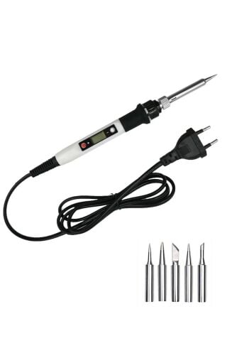 Anunnaki 80w Dijital Lcd Ekranlı Isı Ayarlı Havya Lehim Makinesi Digital Soldering Kalem Havya Lehim Makinesi