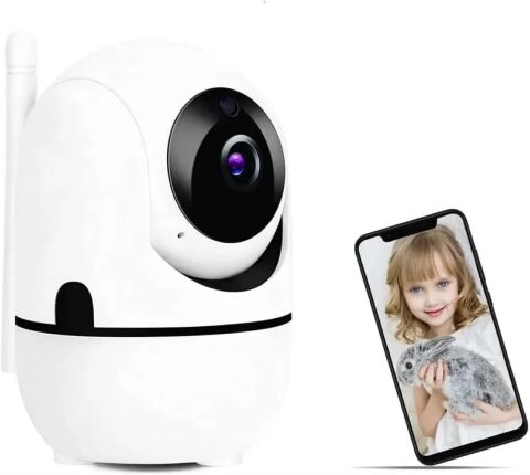 WiFi Bebek Kamerası Sesli, Gece Görüşlü, 360° Döner