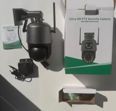 4K WiFi Güvenlik Kamerası – 36x Optik Zoom, Çift Lens, Gece Görüşlü, Alarmlı, Motorize Odaklama