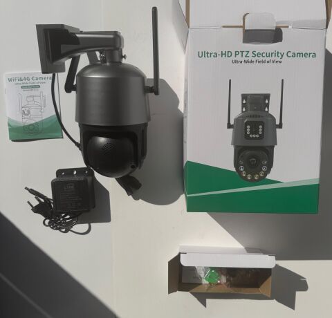 4K WiFi Güvenlik Kamerası – 36x Optik Zoom, Çift Lens, Gece Görüşlü, Alarmlı, Motorize Odaklama