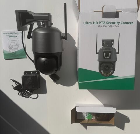 4K WiFi Güvenlik Kamerası – 36x Optik Zoom, Çift Lens, Gece Görüşlü, Alarmlı, Motorize Odaklama