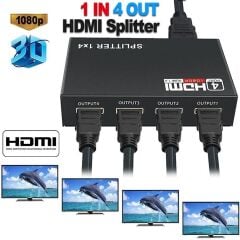 Anunnaki 4 Port HDMI Splitter | 4K UHD Full HD 1080p Monitör Çoklayıcı Adaptör